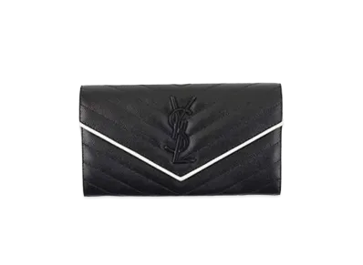 Saint Laurent Monogram Flap Wallet "Black"