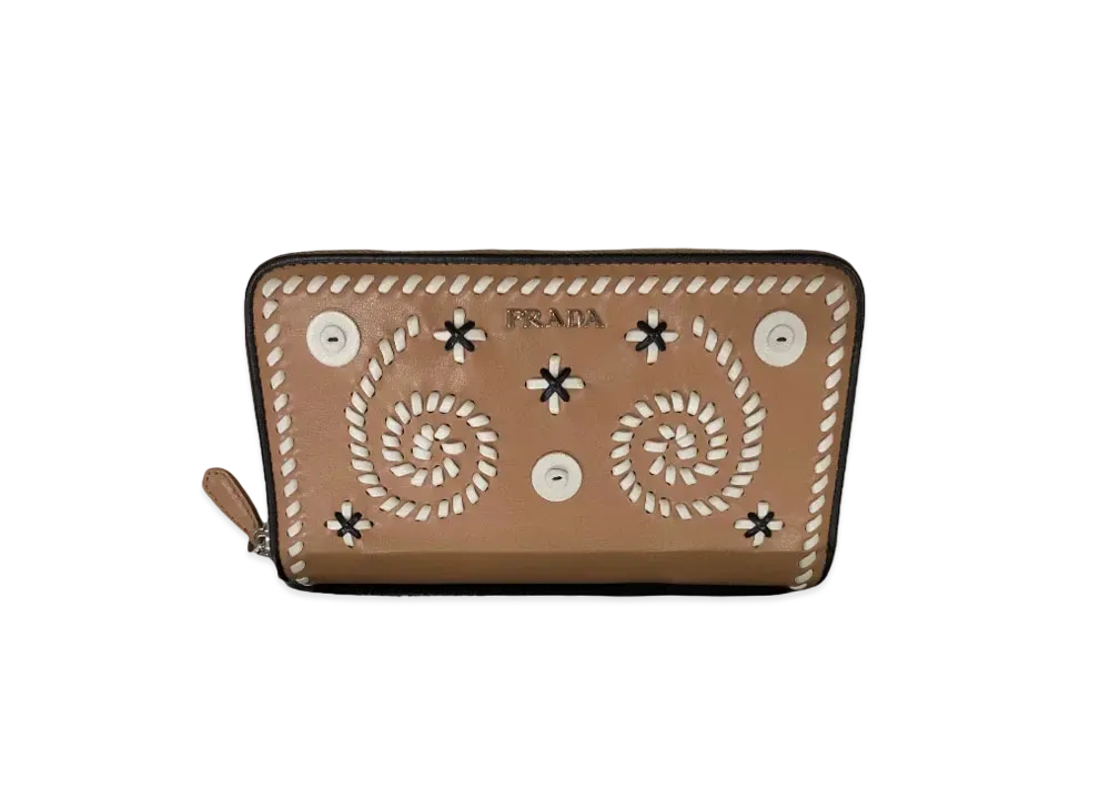 PRADA Zip Around Wallet "Brown"