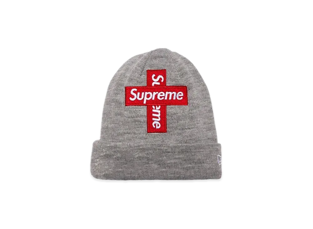 Supreme New Era® Cross Box Logo Beanie "Grey"
