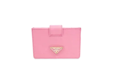 PRADA Saffiano Leather Card Case "Pink"