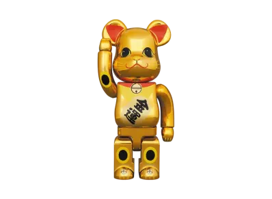 Bearbrick Maneki Neko Gold Fortune Gold Plating 3 400%
