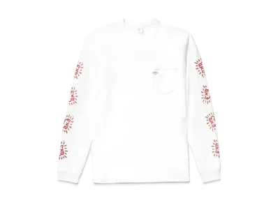 Noah x Keith Haring Long Sleeve Pocket Tee "White"