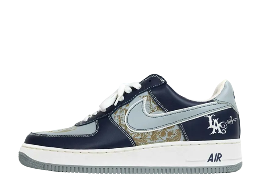 AMIRI♦視線を奪う一枚♪ オーバーラップロゴ ブルーT Mr. Cartoon × Nike Air Force 1 Low