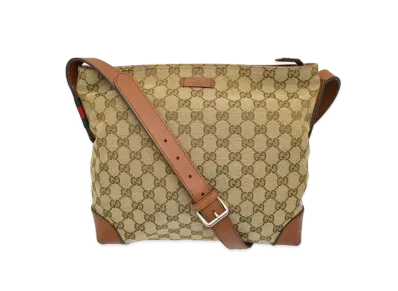 GUCCI GG Canvas Shoulder Bag "Brown"