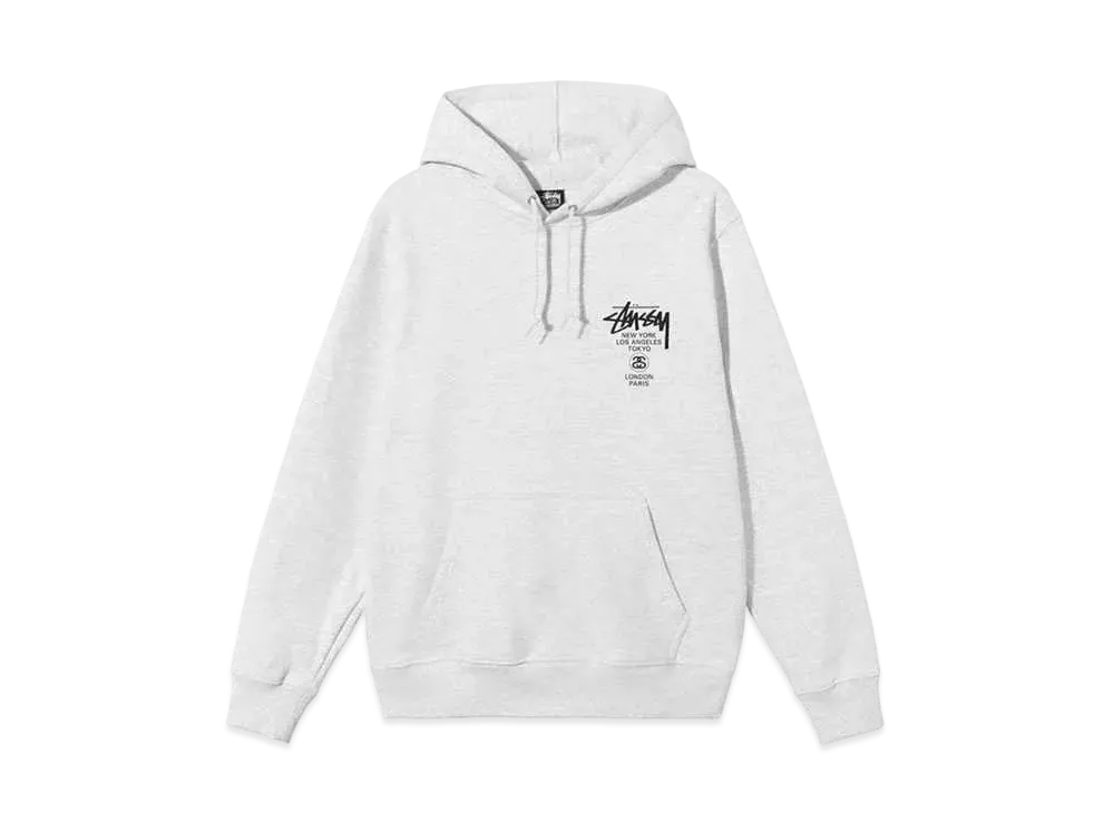 Stussy WORLD TOUR HOODIE "Ash Heather"