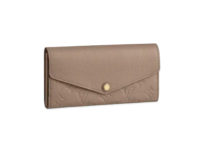 Louis Vuitton Sarah Wallet Monogram Empreinte Leather "Turtledove"