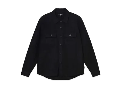 Stussy TEXTURED WOOL CPO LS SHIRT "Black"