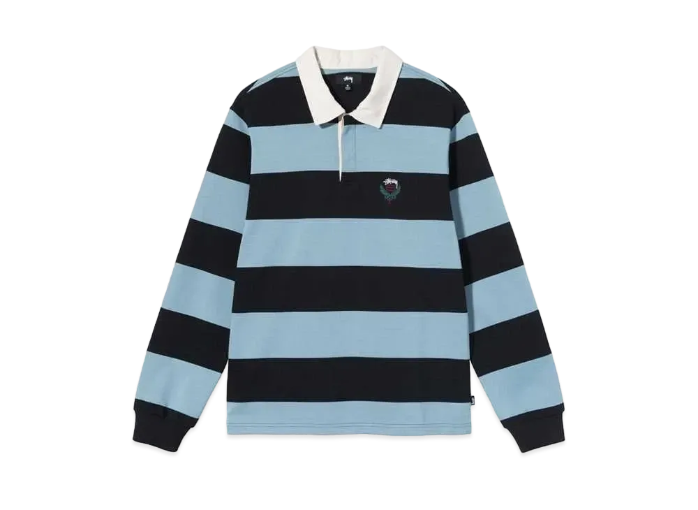 Stussy BIG STRIPE RUGBY "Black"