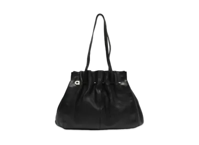 Salvatore Ferragamo Gancio Leather Shoulder Bag "Black"