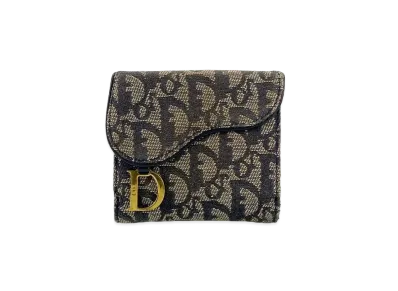 Dior Trotter Saddle Wallet "Navy"