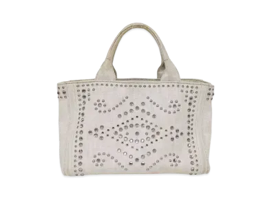 PRADA Canapa Studs Handbag