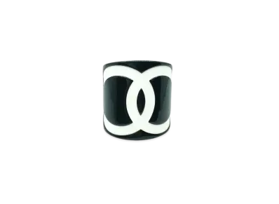 CHANEL Coco Mark Bangle "Black/White"