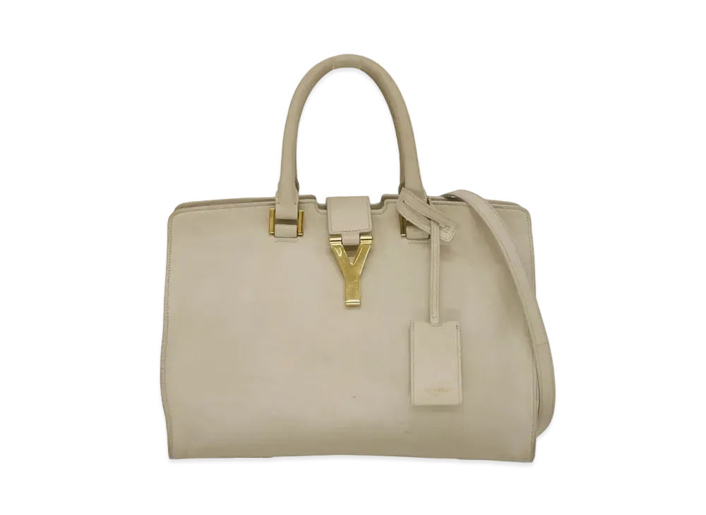 Saint Laurent Petit Cabas 2WAY Bag "Ivory"