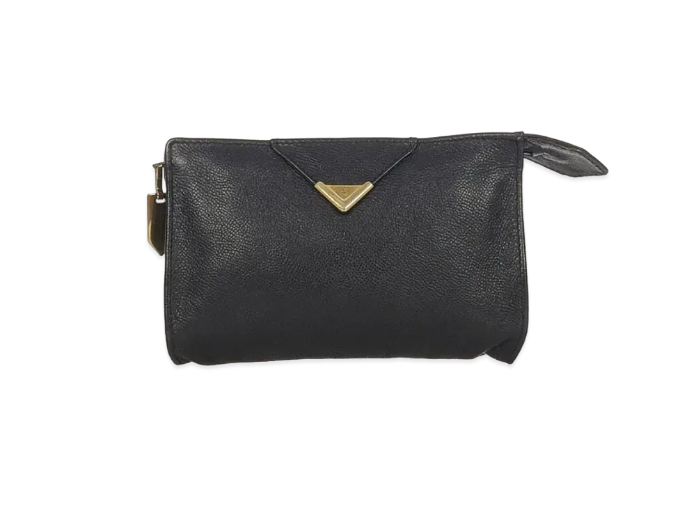Saint Laurent Leather Pouch "Black"