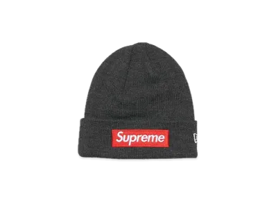 Supreme New Era® Box Logo Beanie "Charcoal" (21FW)