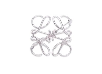 LOEWE Anagram Brooch Metal "Silver"