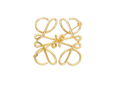 LOEWE Anagram Brooch Metal "Gold"