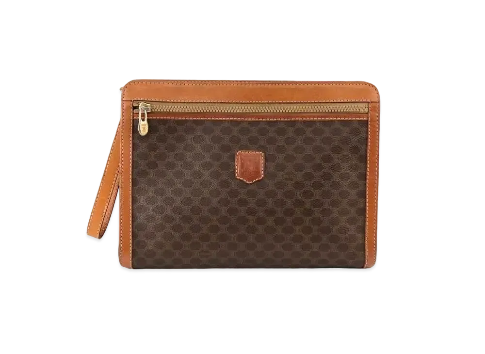 CELINE Macadam Clutch Bag "Brown"