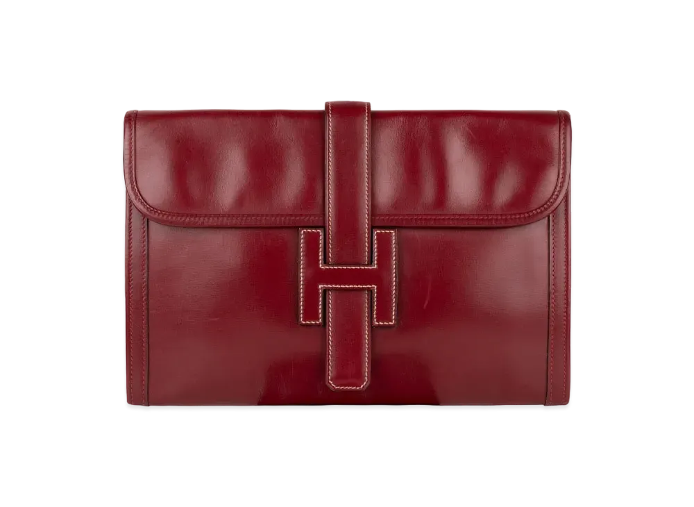 Hermes Jige PM Clutch Bag "Bordeaux"