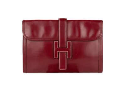 Hermes Jige PM Clutch Bag "Bordeaux"