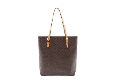 CELINE Macadam PVC Leather Tote Bag "Brown"