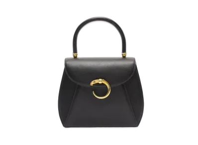 Cartier Pantail Leather Handle Bag "Black"