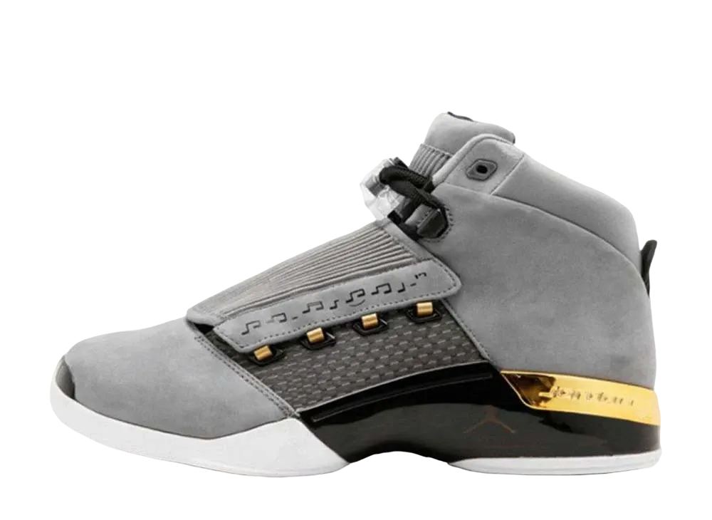 Trophy Room × Nike Air Jordan 17 "Cool Grey/Metallic Gold-Black"