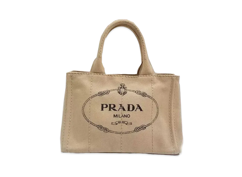 プラダ カナパ 2ウェイ ハンドバッグ "ベージュ" BN2439