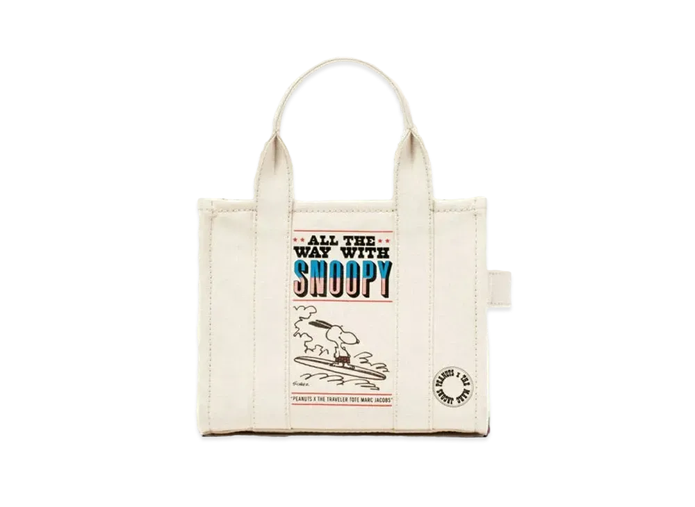 MARC JACOBS x PEANUTS MINI TRAVELER TOTE "White"