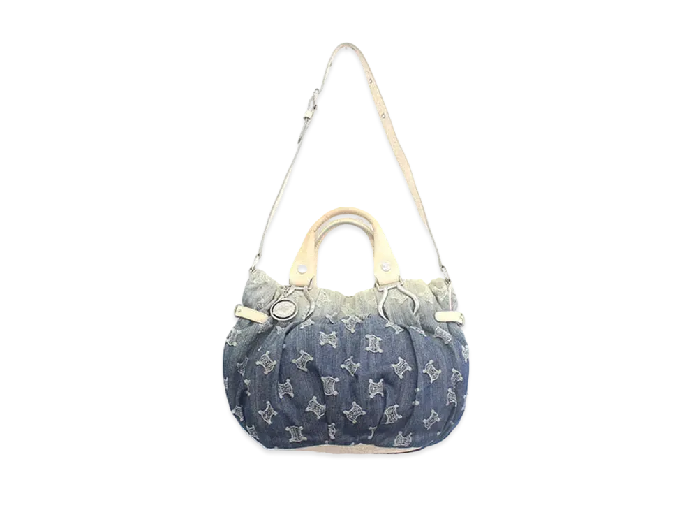 CELINE Macadam Denim 2Way Handle Bag "Gradation Blue"