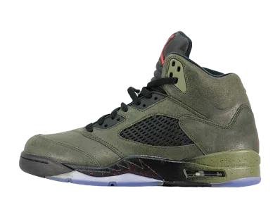 Nike Air Jordan 5 RETRO Fear Pack "Sequoia/Fire Red/Medium Olive/Black"
