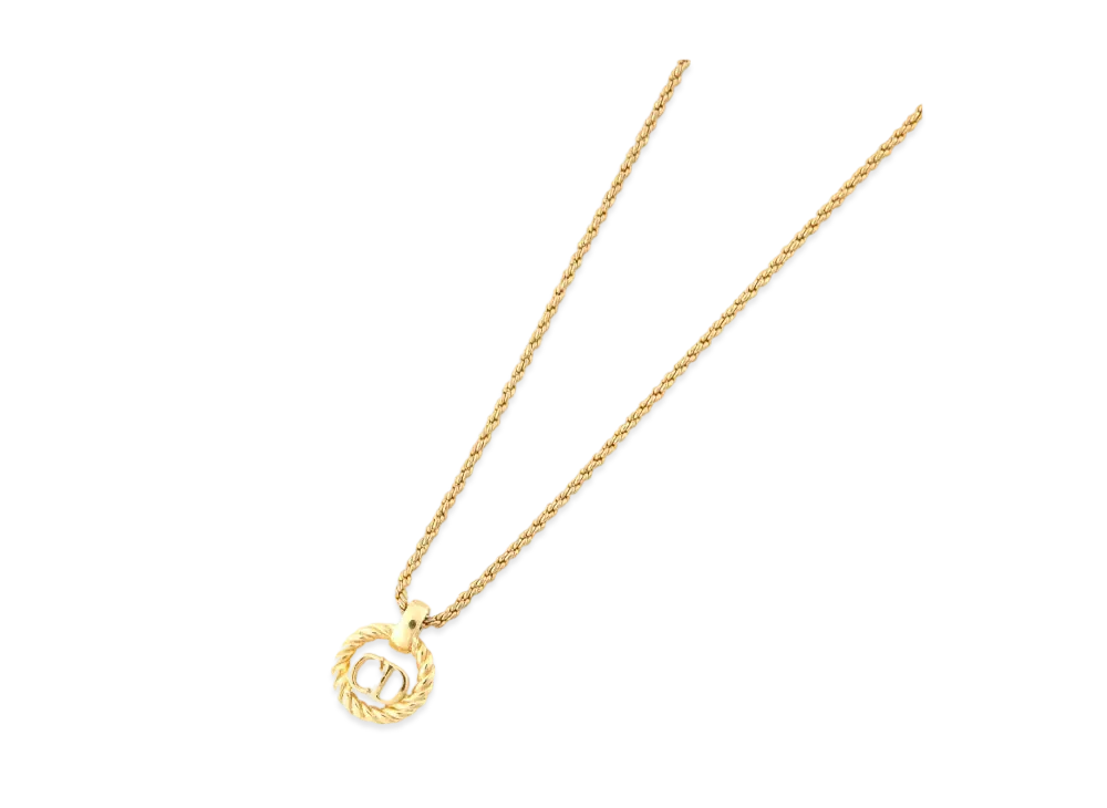 ディオール ロゴ ネックレス "ゴールド"
