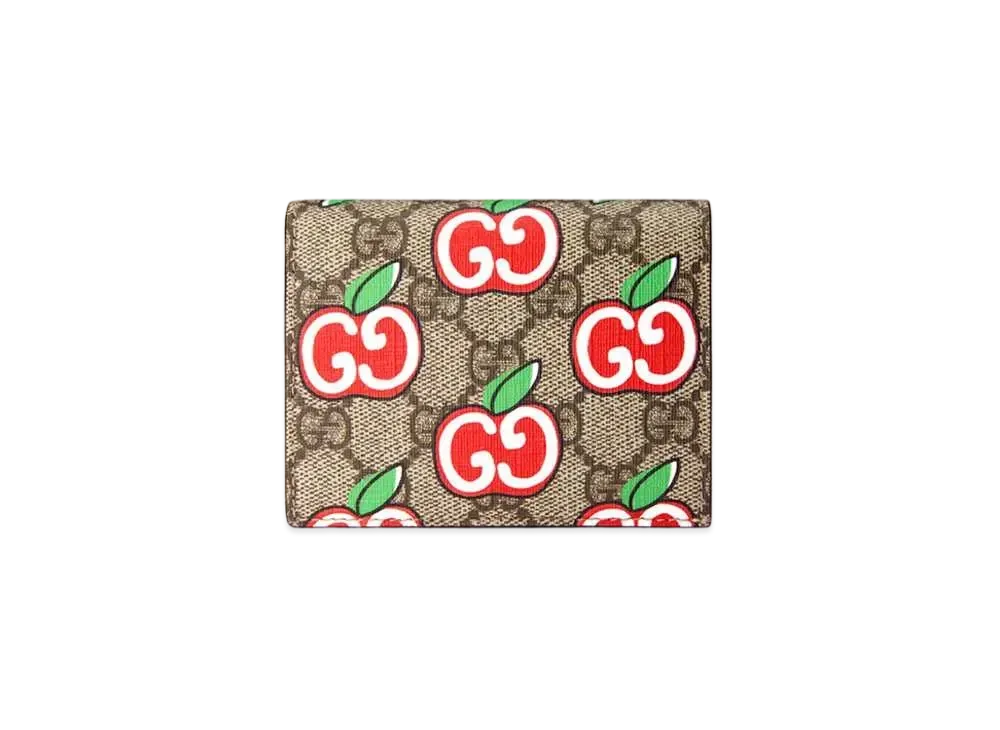 GUCCI GG Apple Compact Mini Wallet