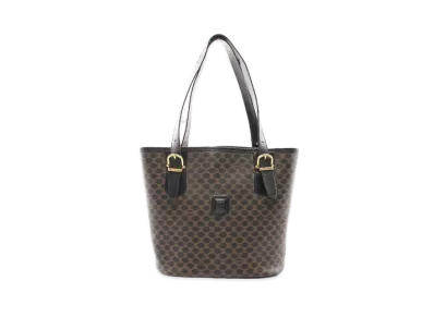 CELINE Macadam PVC Leather Tote Bag "Brown"