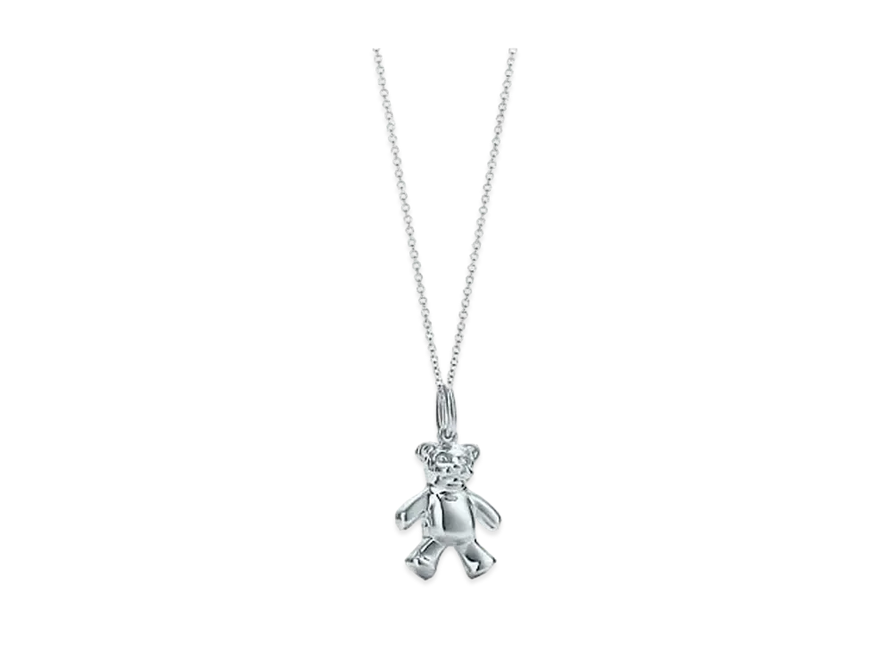 Tiffany & Co Teddy Bear Pendant Necklace "Silver"