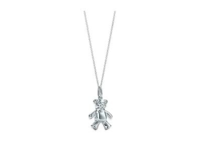 Tiffany & Co Teddy Bear Pendant Necklace "Silver"