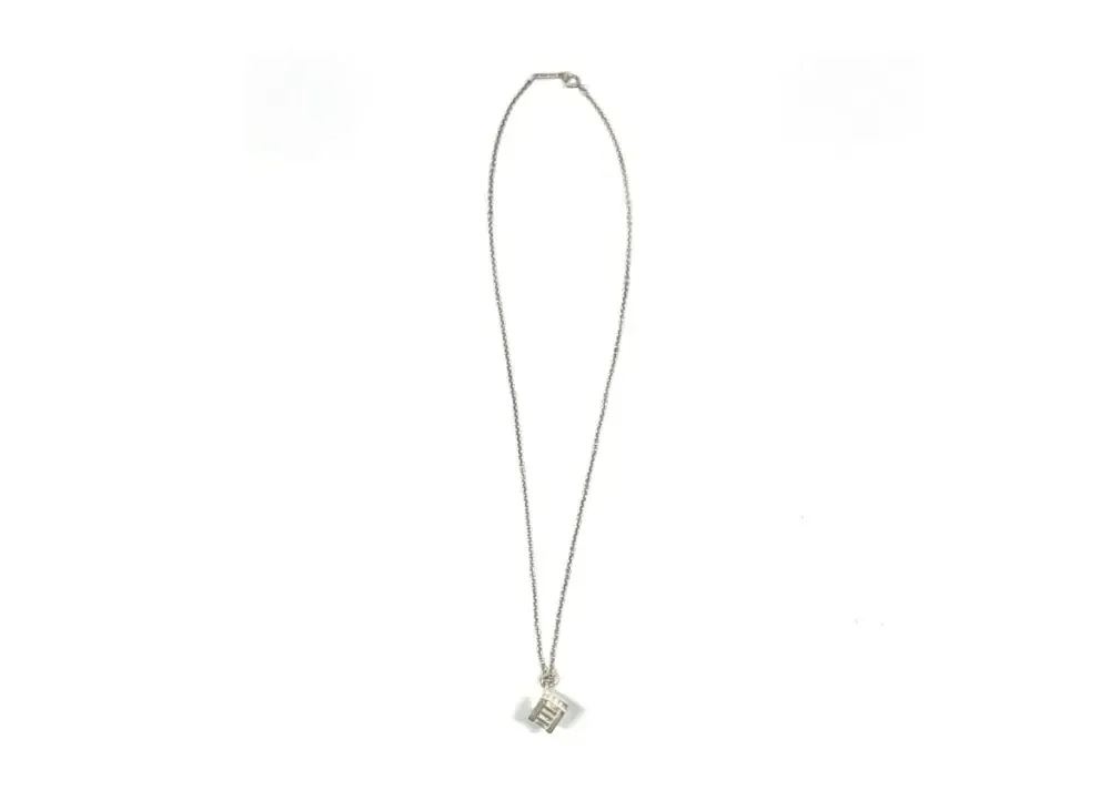 Tiffany & Co Atlas Cube Necklace "Silver"