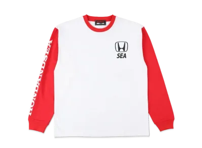 WIND AND SEA x HONDA -SEA- L/S T-SHIRT "White Red"