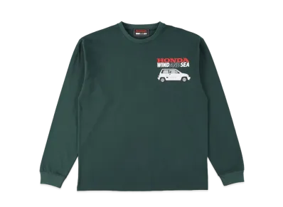 WIND AND SEA x HONDA -CITY TURBO II- L/S T-SHIRT "Green"
