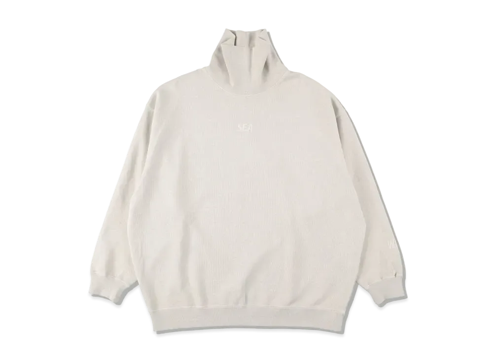 WIND AND SEA SEA (PIGMENT-DYE) TURTLE NECK SWEAT SHIRT "L.Grey"