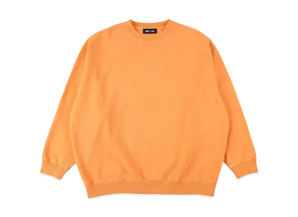 WIND AND SEA SEA (PIGMENT-DYE) CREW NECK "Orange"