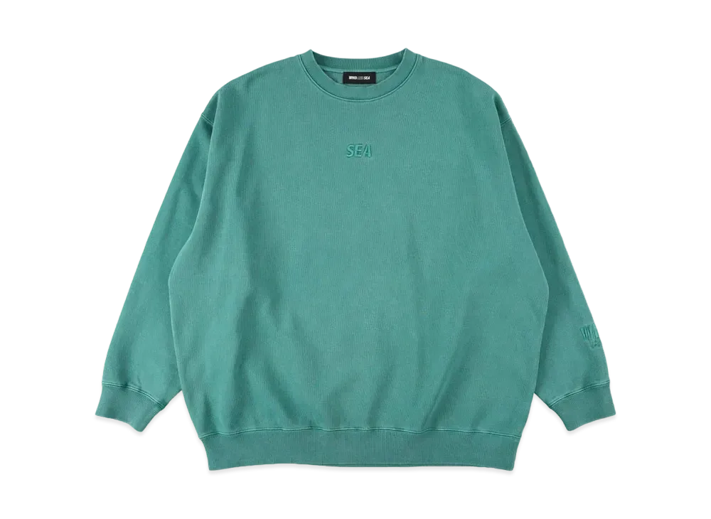 WIND AND SEA SEA (PIGMENT-DYE) CREW NECK "Green"