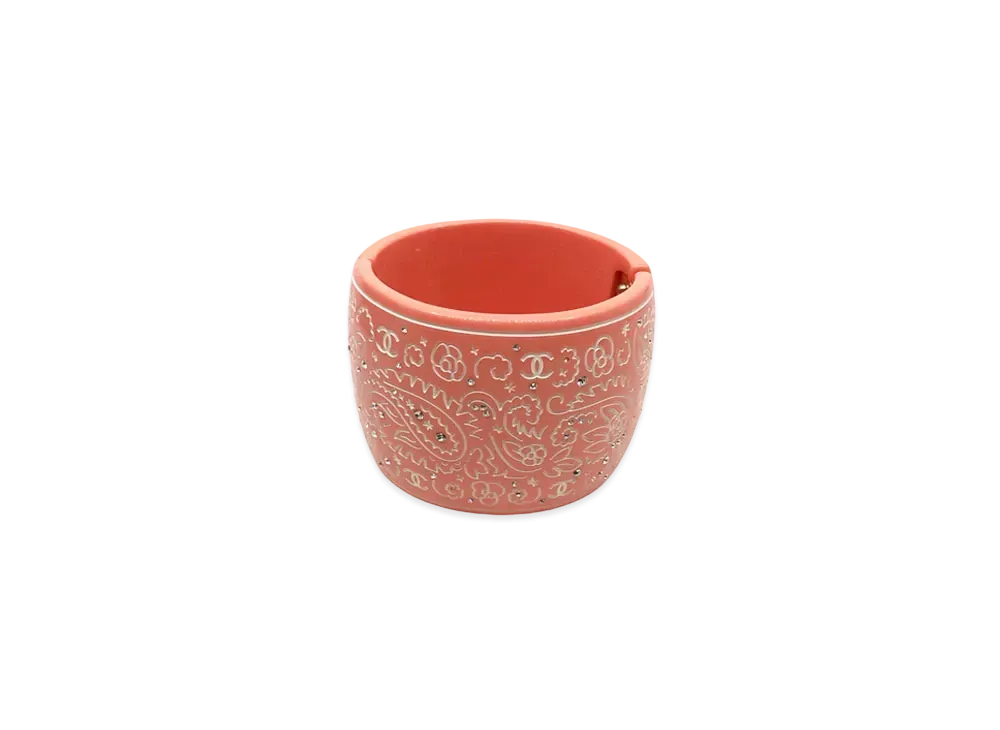 シャネル ラインストーン バングル "ピンク"