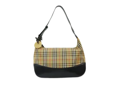 BURBERRY Nova Check Logo Charm Shoulder Bag