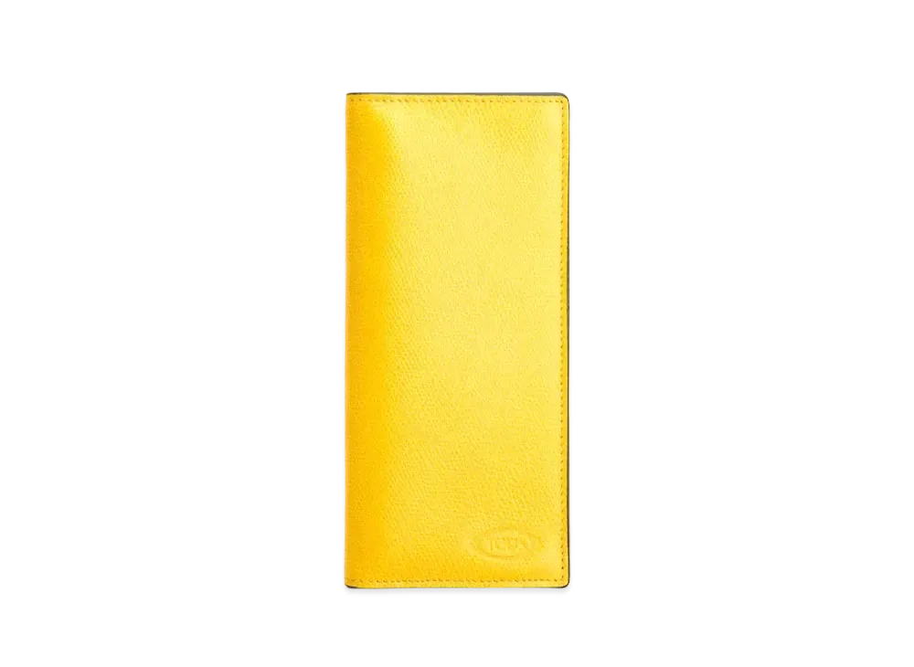 TOD'S Wallet In Leather "Yellow/Grey"
