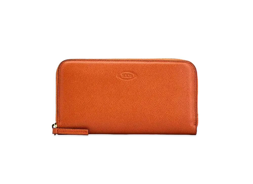 TOD'S Wallet In Leather "Orange/Blue"