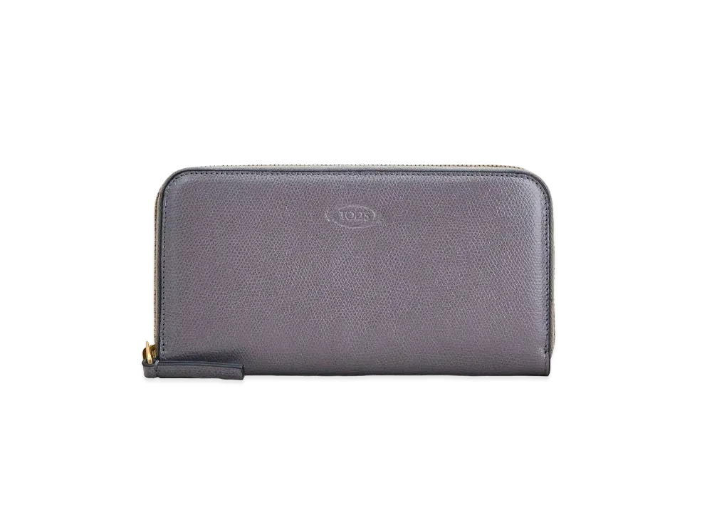TOD'S Wallet In Leather "Grey/Pink"