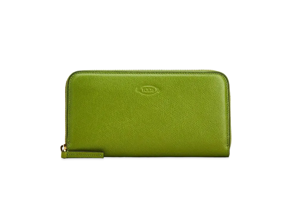 TOD'S Wallet In Leather "Green/Yellow"