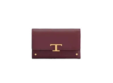 TOD'S Timeless Wallet In Leather "Red"