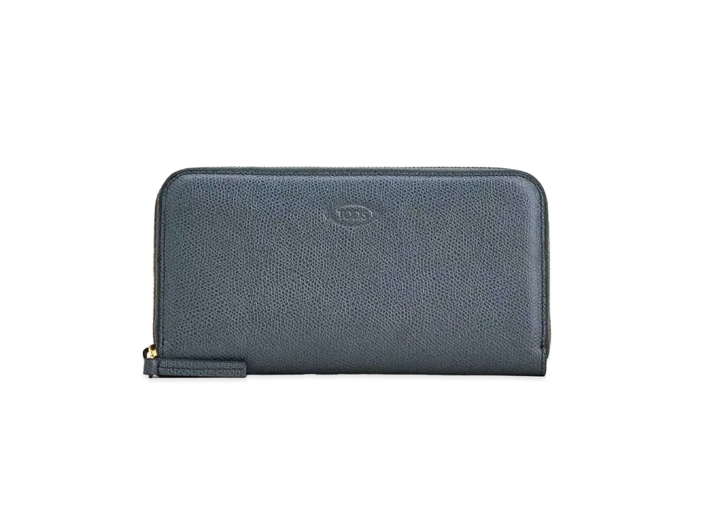TOD'S Wallet In Leather "Grey/Green"
